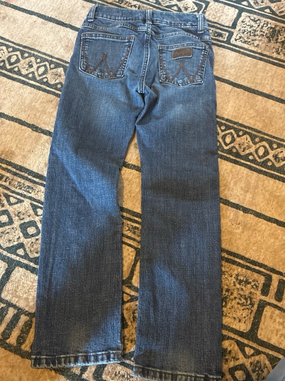 Wrangler Boys Blue Straight-Leg Jeans with Signature W Pockets